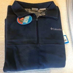 Columbia Men’s Half Zip Fleece Blue XL New w/tags